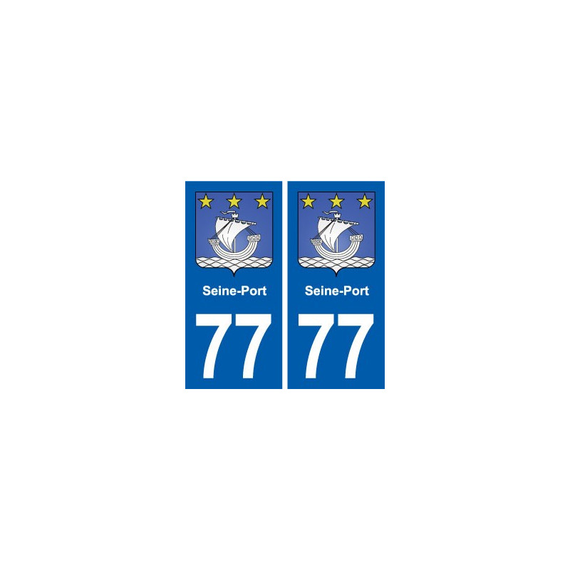 77 Seine-Port blason autocollant plaque stickers ville