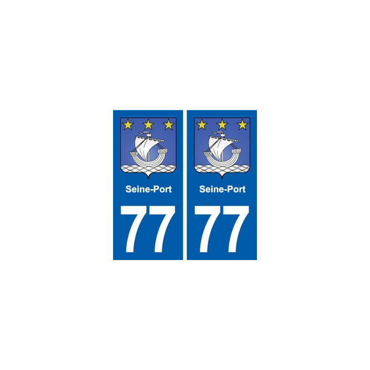77 Seine-Port blason autocollant plaque stickers ville