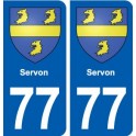 77 Servon coat of arms sticker plate stickers city