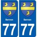 77 Servon blason autocollant plaque stickers ville