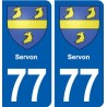 77 Servon blason autocollant plaque stickers ville