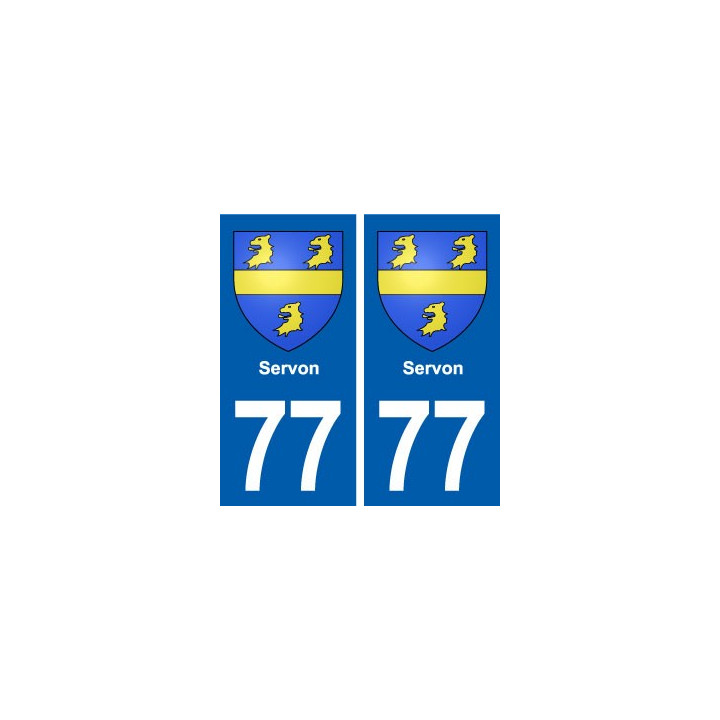 77 Servon blason autocollant plaque stickers ville