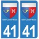 41 Saint-Laurent-Nouan autocollant plaque blason armoiries stickers département ville