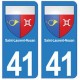 41 Saint-Laurent-Nouan autocollant plaque blason armoiries stickers département ville