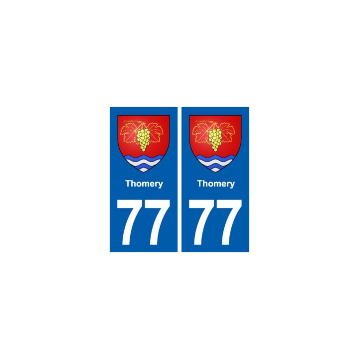 77 Thomery blason autocollant plaque stickers ville