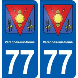 77 Varennes-sur-Seine blason autocollant plaque stickers ville