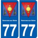 77 Varennes-sur-Seine blason autocollant plaque stickers ville