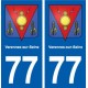 77 Varennes-sur-Seine blason autocollant plaque stickers ville