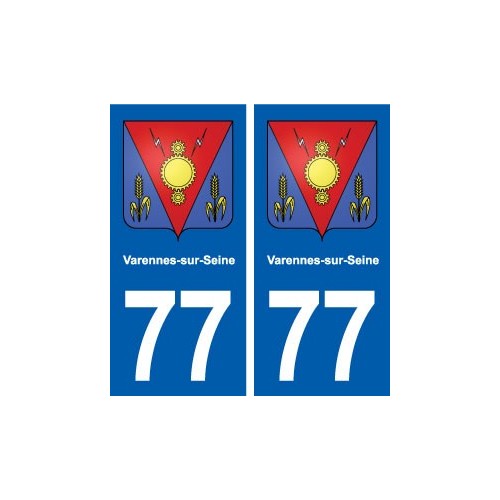 77 Varennes-sur-Seine blason autocollant plaque stickers ville