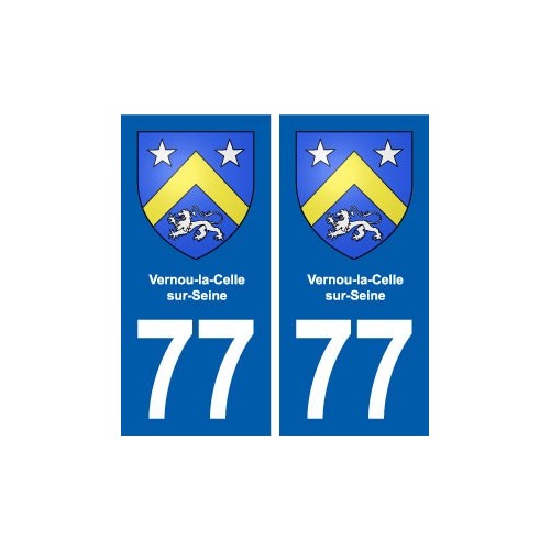 77 Vernou-la-Celle-sur-Seine blason autocollant plaque stickers ville