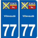 77 Villevaudé blason autocollant plaque stickers ville