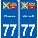 77 Villevaudé blason autocollant plaque stickers ville