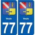 77 Voulx blason autocollant plaque stickers ville