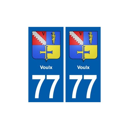 77 Voulx blason autocollant plaque stickers ville