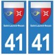 41 Saint-Laurent-Nouan autocollant plaque blason armoiries stickers département ville