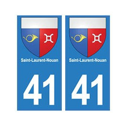 41 Saint-Laurent-Nouan autocollant plaque blason armoiries stickers département ville