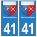 41 Saint-Laurent-Nouan autocollant plaque blason armoiries stickers département ville