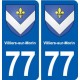 77 Villiers-sur-Morin blason autocollant plaque stickers ville
