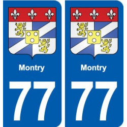 77 Montry blason autocollant plaque stickers ville