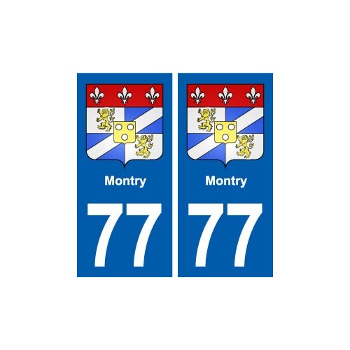 77 Montry blason autocollant plaque stickers ville
