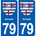 79 Airvault blason autocollant plaque stickers ville