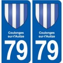 79 Coulonges-sur-l'Autize blason autocollant plaque stickers ville