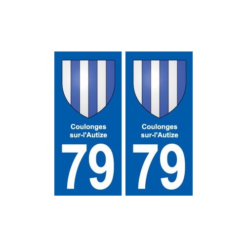 79 Coulonges-sur-l'Autize blason autocollant plaque stickers ville