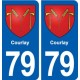 79 Courlay blason autocollant plaque stickers ville