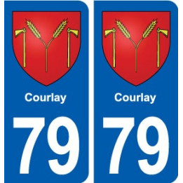 79 Courlay blason autocollant plaque stickers ville