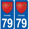 79 Courlay blason autocollant plaque stickers ville