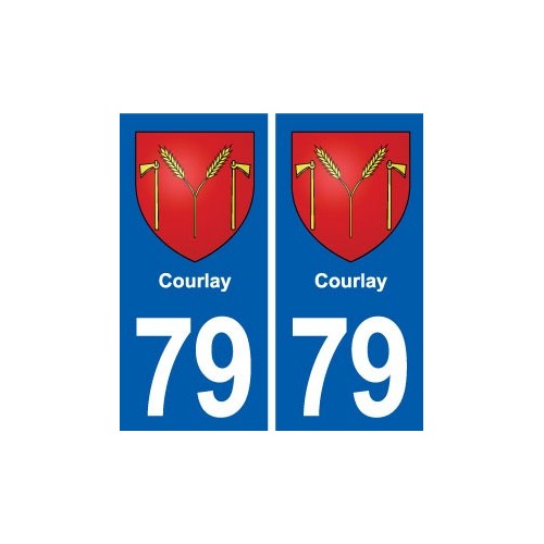 79 Courlay blason autocollant plaque stickers ville