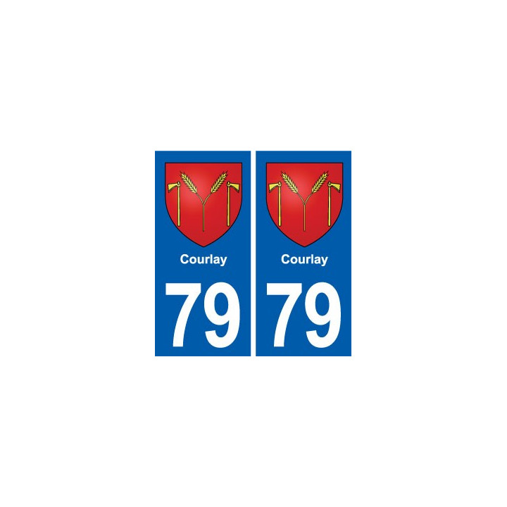 79 Courlay blason autocollant plaque stickers ville
