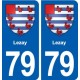 79 Lezay blason autocollant plaque stickers ville