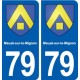 79 Mauzé-sur-le-Mignon blason autocollant plaque stickers ville