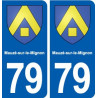 79 Mauzé-sur-le-Mignon blason autocollant plaque stickers ville