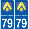 79 Mauzé-sur-le-Mignon blason autocollant plaque stickers ville
