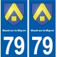 79 Mauzé-sur-le-Mignon blason autocollant plaque stickers ville
