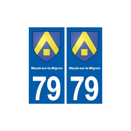 79 Mauzé-sur-le-Mignon blason autocollant plaque stickers ville