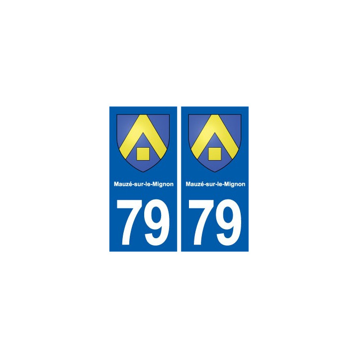 79 Mauzé-sur-le-Mignon blason autocollant plaque stickers ville