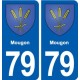 79 Mougon blason autocollant plaque stickers ville