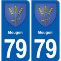 79 Mougon blason autocollant plaque stickers ville