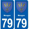 79 Mougon blason autocollant plaque stickers ville