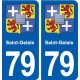 79 Saint-Gelais blason autocollant plaque stickers ville