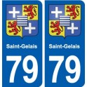 79 Saint-Gelais blason autocollant plaque stickers ville