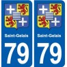 79 Saint-Gelais blason autocollant plaque stickers ville