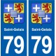 79 Saint-Gelais blason autocollant plaque stickers ville
