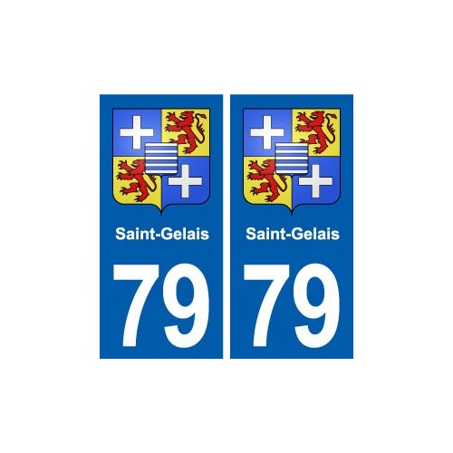 79 Saint-Gelais blason autocollant plaque stickers ville
