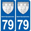 79 Saint-Symphorien blason autocollant plaque stickers ville