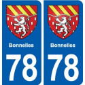 78 Bonnelles blason autocollant plaque stickers ville