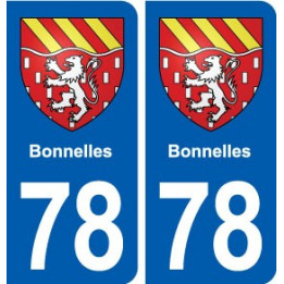 78 Bonnelles blason autocollant plaque stickers ville